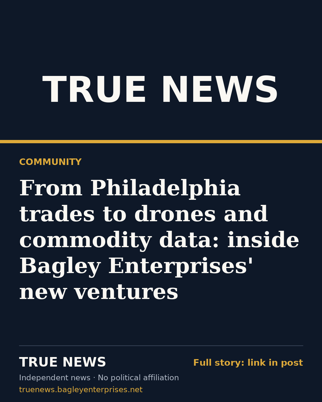 Share card: From Philadelphia trades to drones and commodity data: inside Bagley Enterprises' new ventures