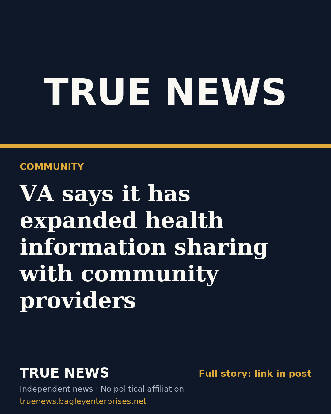 Share card: VA says it has expanded health information sharing with community providers