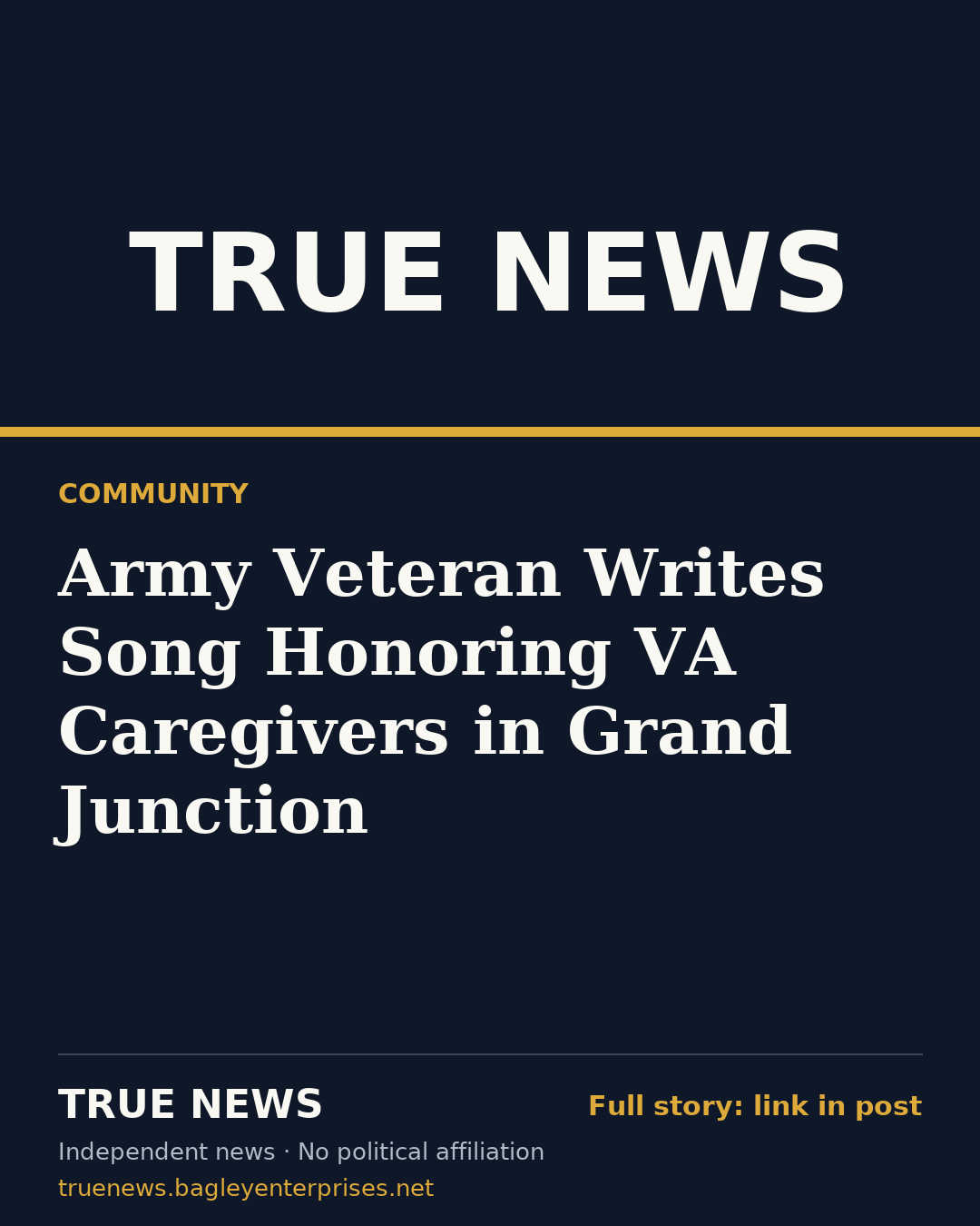Share card: Army Veteran Writes Song Honoring VA Caregivers in Grand Junction