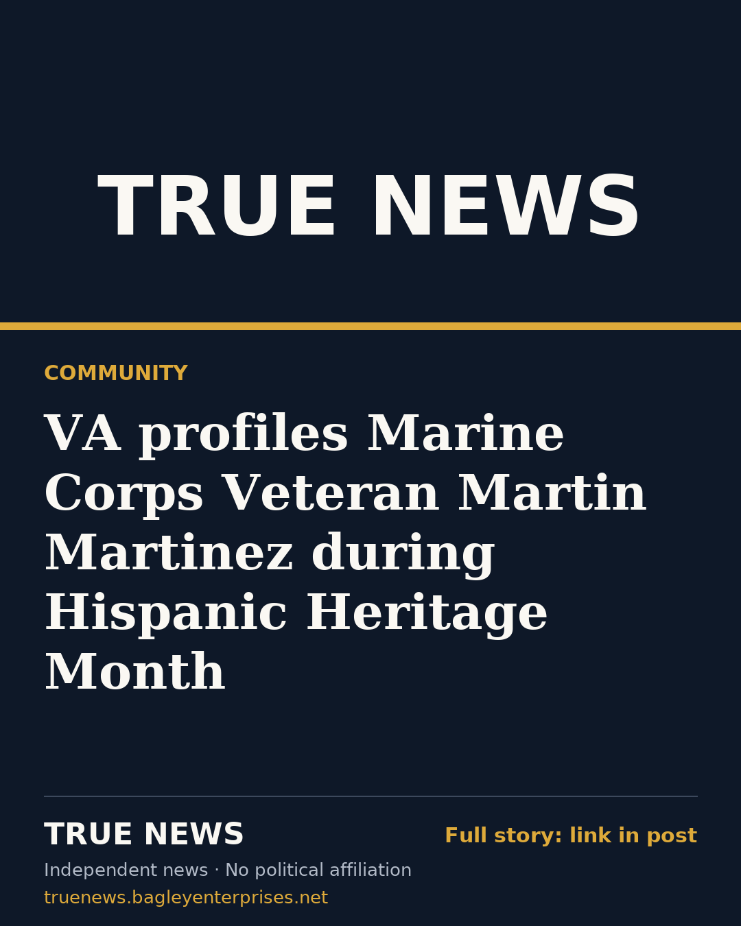 Share card: VA profiles Marine Corps Veteran Martin Martinez during Hispanic Heritage Month