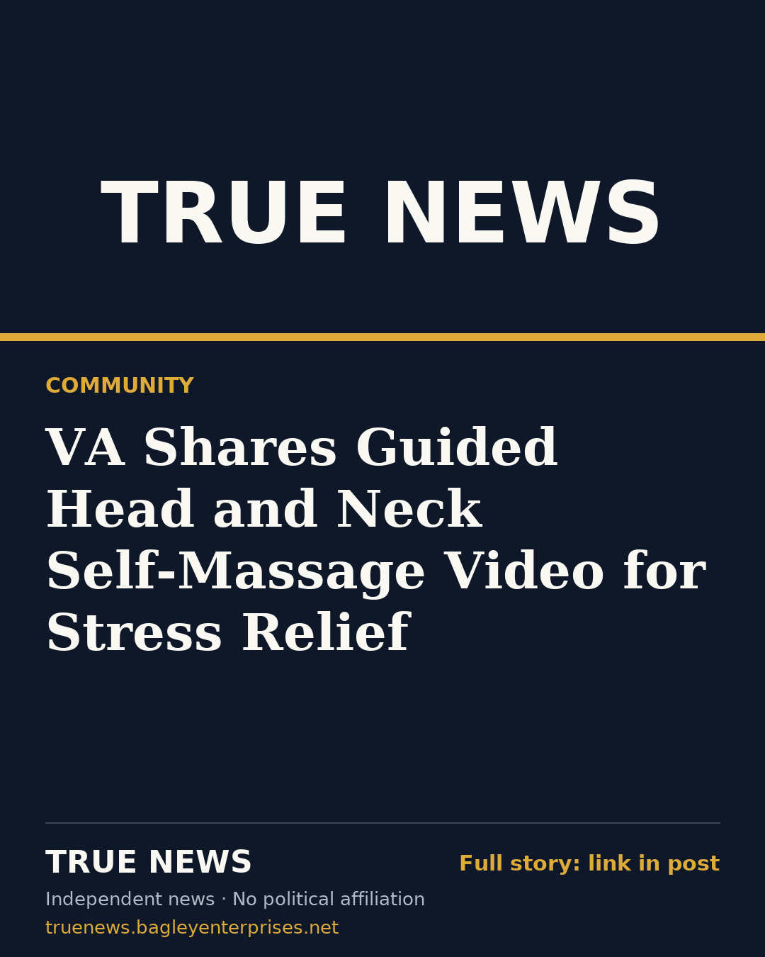 Share card: VA Shares Guided Head and Neck Self-Massage Video for Stress Relief