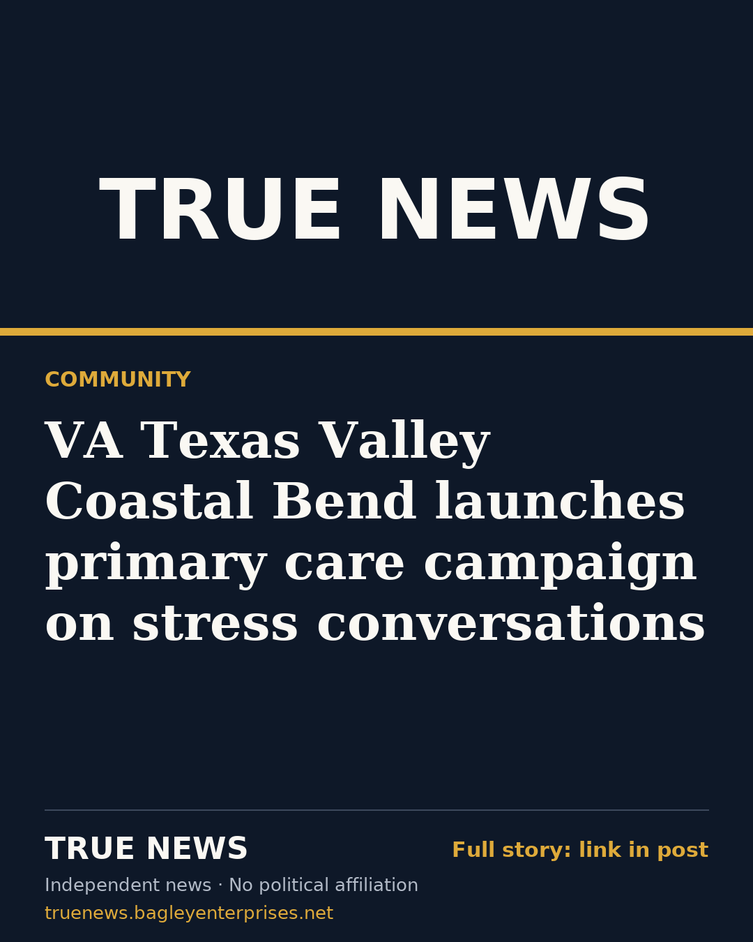Share card: VA Texas Valley Coastal Bend launches primary care campaign on stress conversations