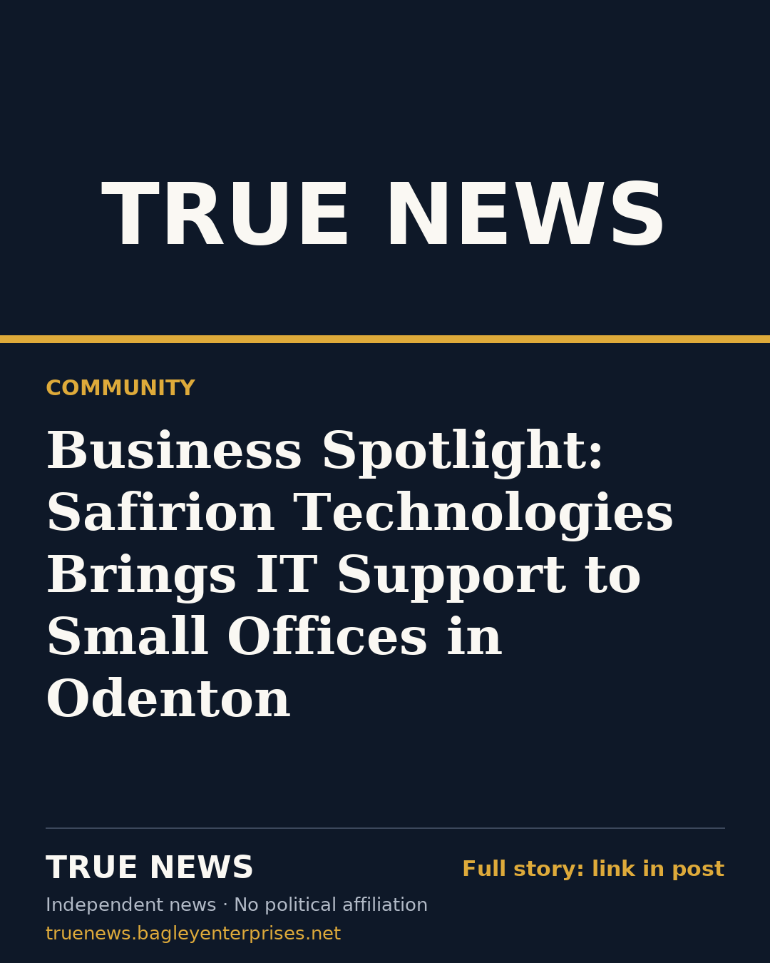 Share card: Business Spotlight: Safirion Technologies Brings IT Support to Small Offices in Odenton