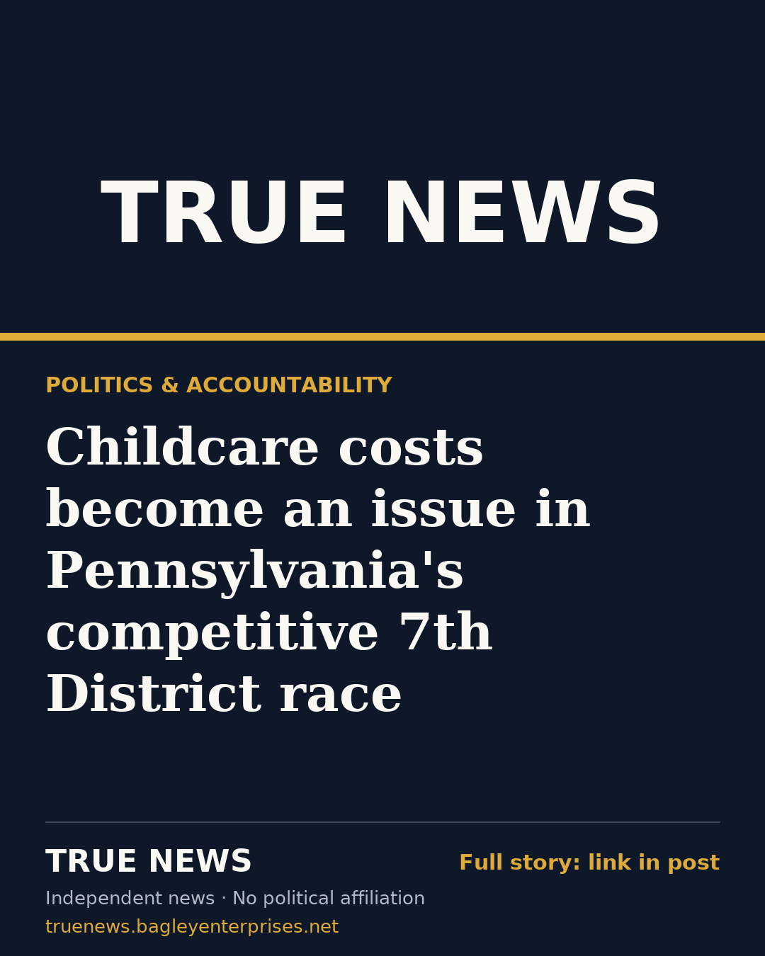 Share card: Childcare costs become an issue in Pennsylvania's competitive 7th District race