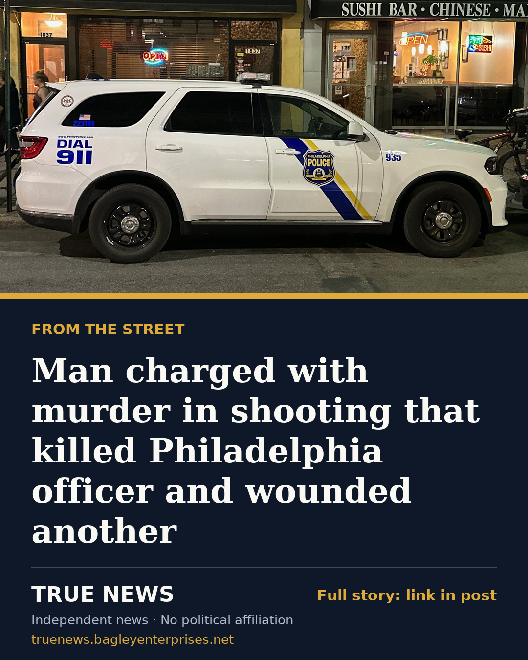 Share card: Man charged with murder in shooting that killed Philadelphia officer and wounded another