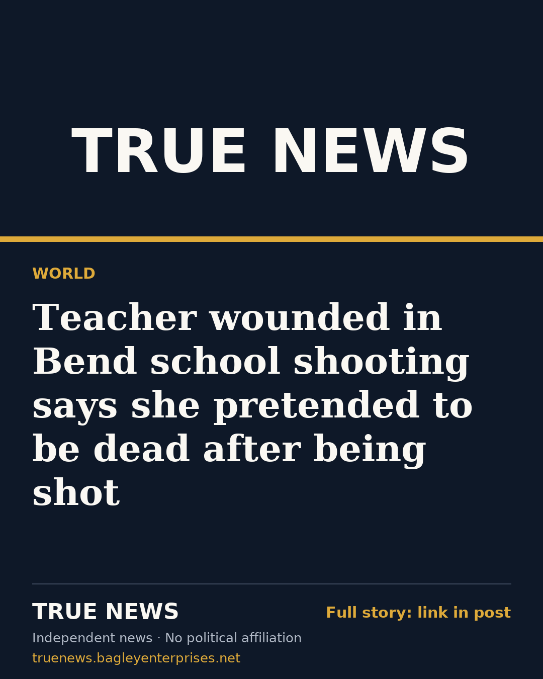 Share card: Teacher wounded in Bend school shooting says she pretended to be dead after being shot