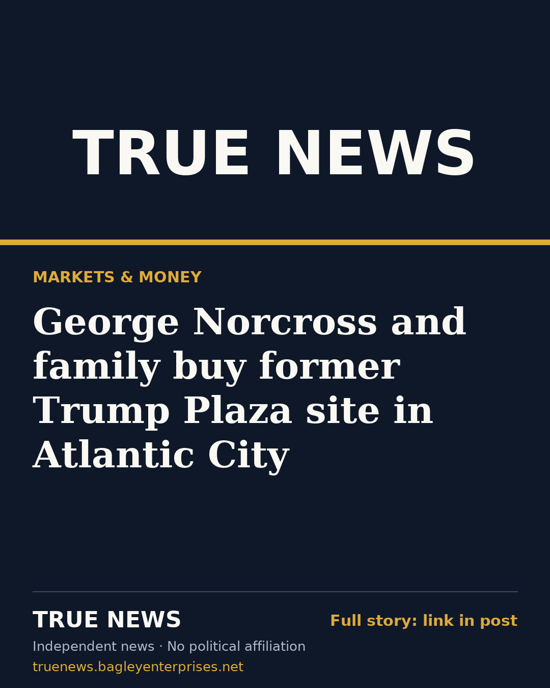 Share card: George Norcross and family buy former Trump Plaza site in Atlantic City