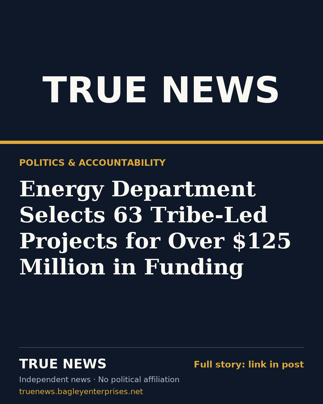 Share card: Energy Department Selects 63 Tribe-Led Projects for Over $125 Million in Funding