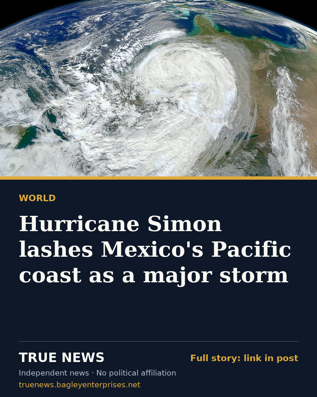 Share card: Hurricane Simon lashes Mexico's Pacific coast as a major storm