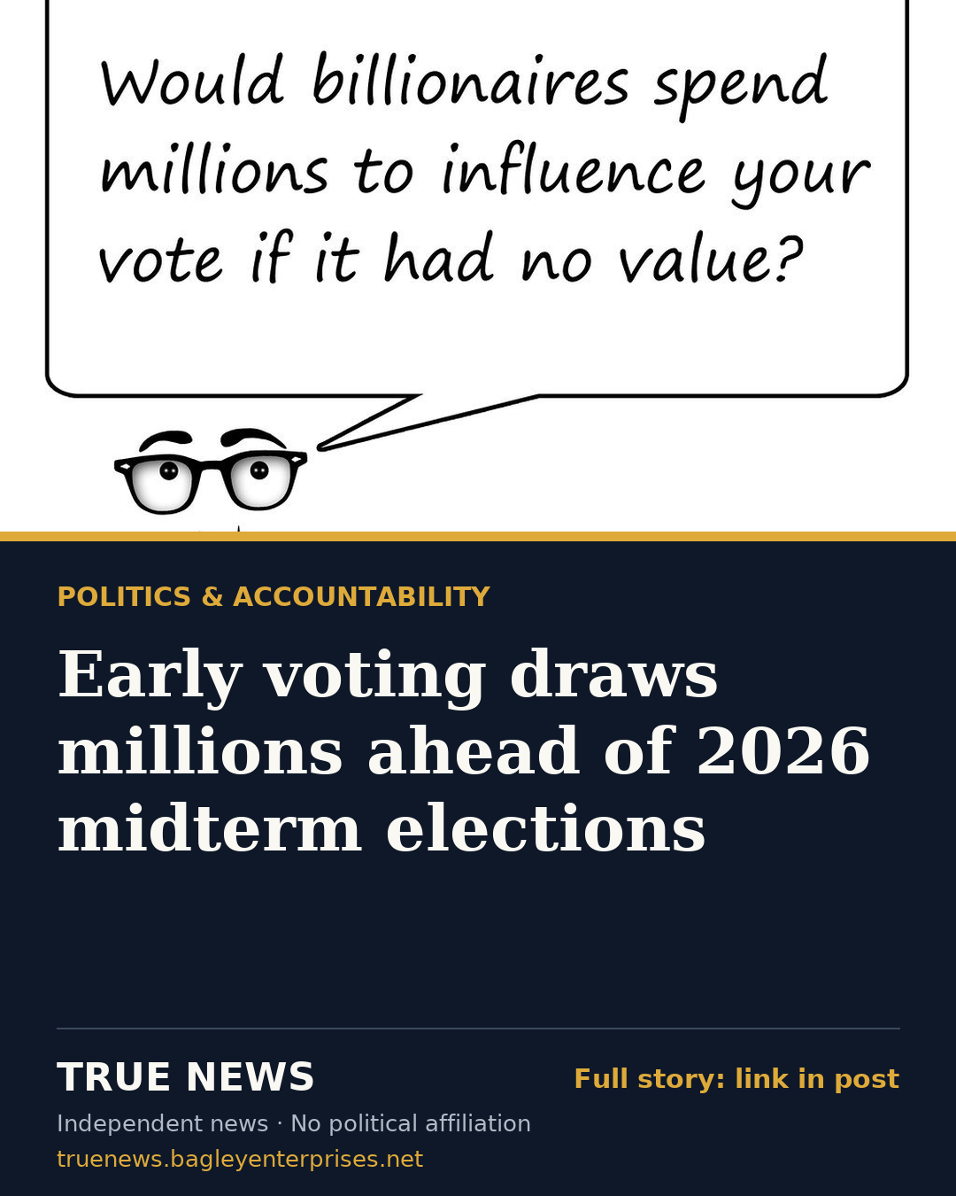 Share card: Early voting draws millions ahead of 2026 midterm elections