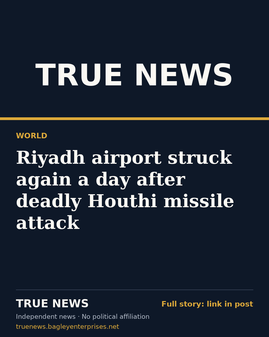 Share card: Riyadh airport struck again a day after deadly Houthi missile attack