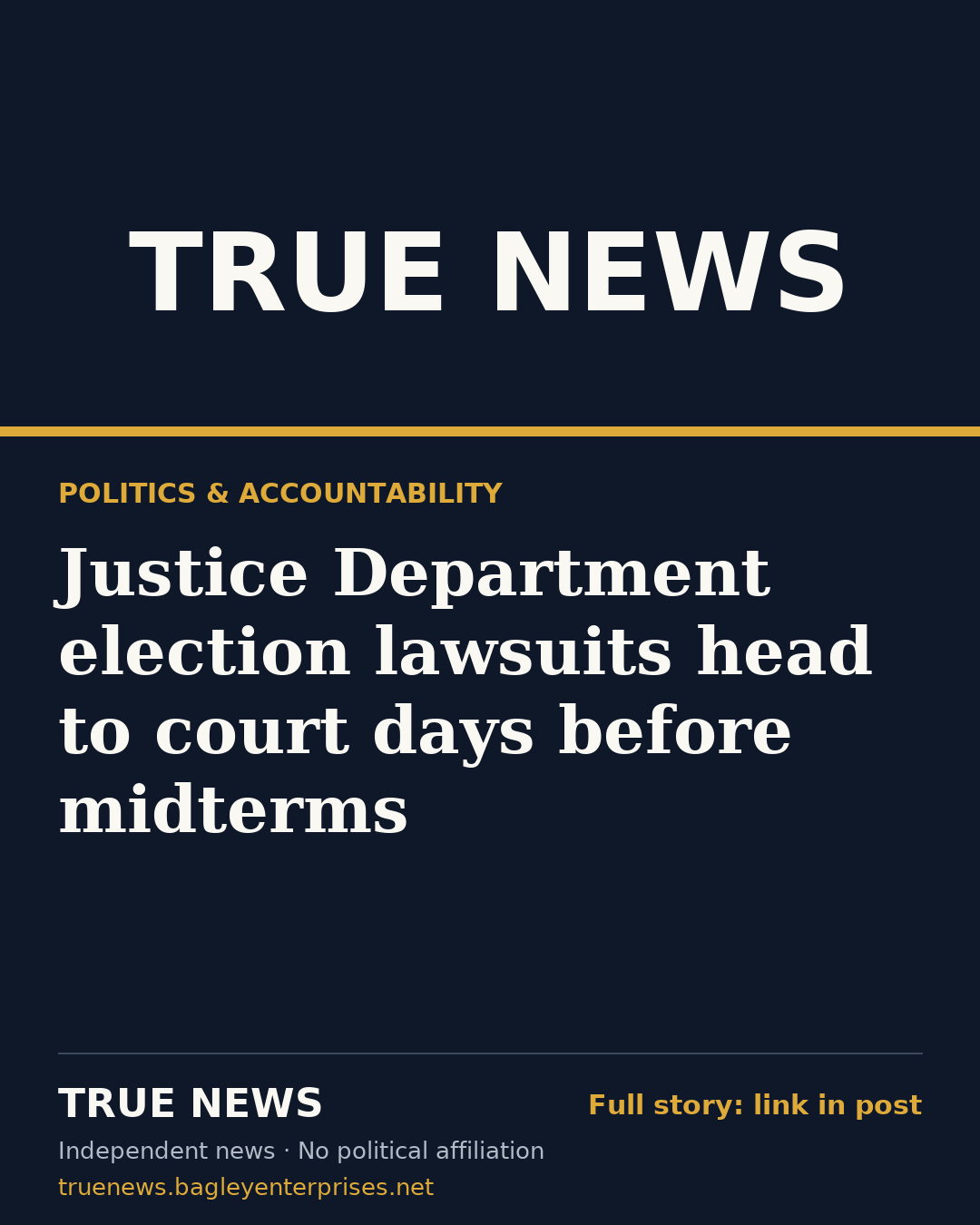 Share card: Justice Department election lawsuits head to court days before midterms