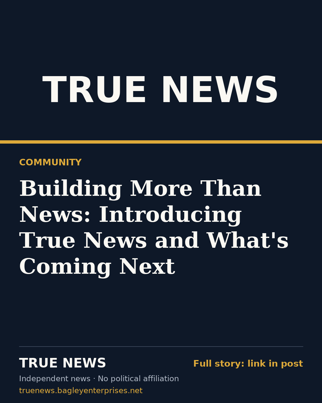 Share card: Building More Than News: Introducing True News and What's Coming Next