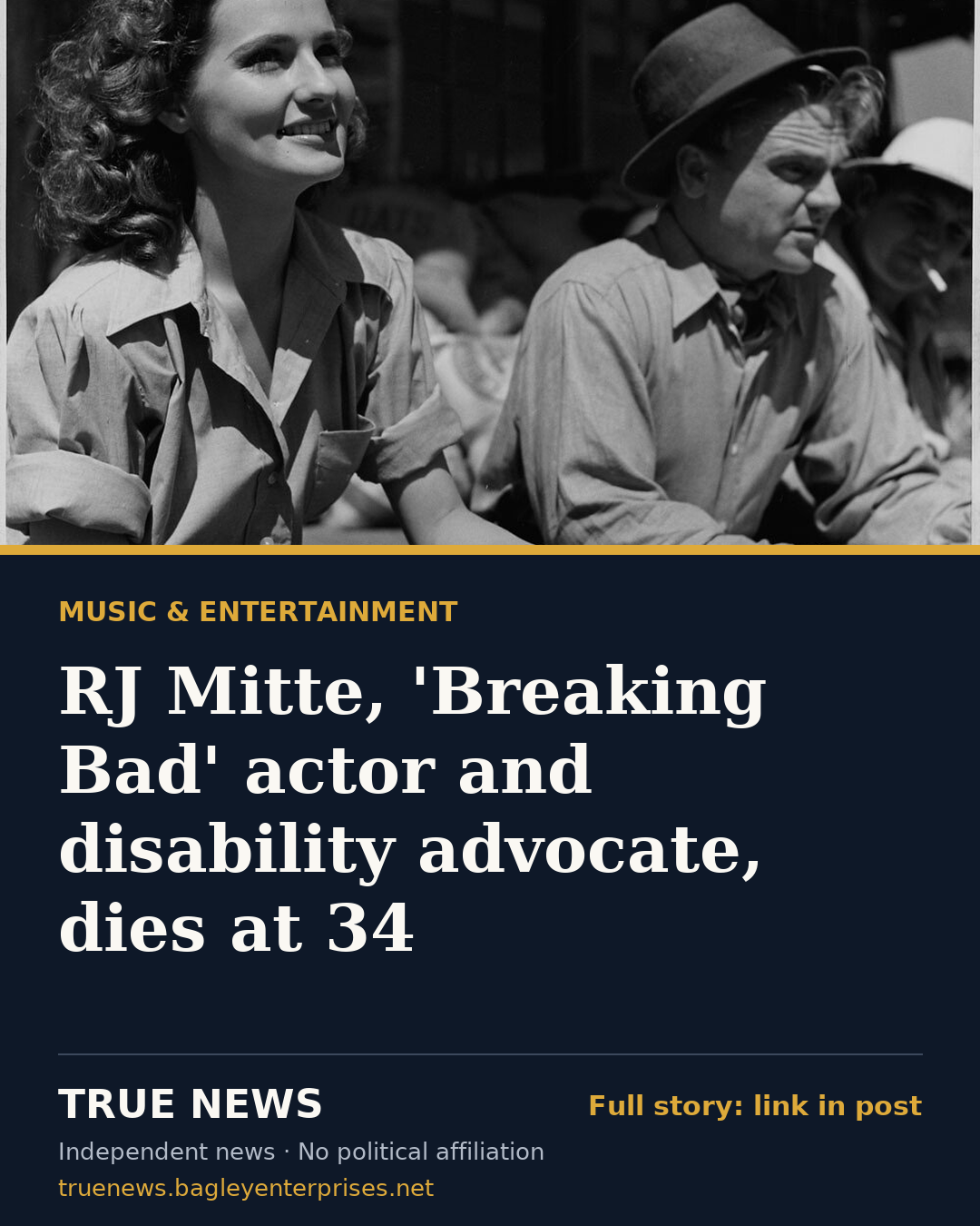 Share card: RJ Mitte, 'Breaking Bad' actor and disability advocate, dies at 34