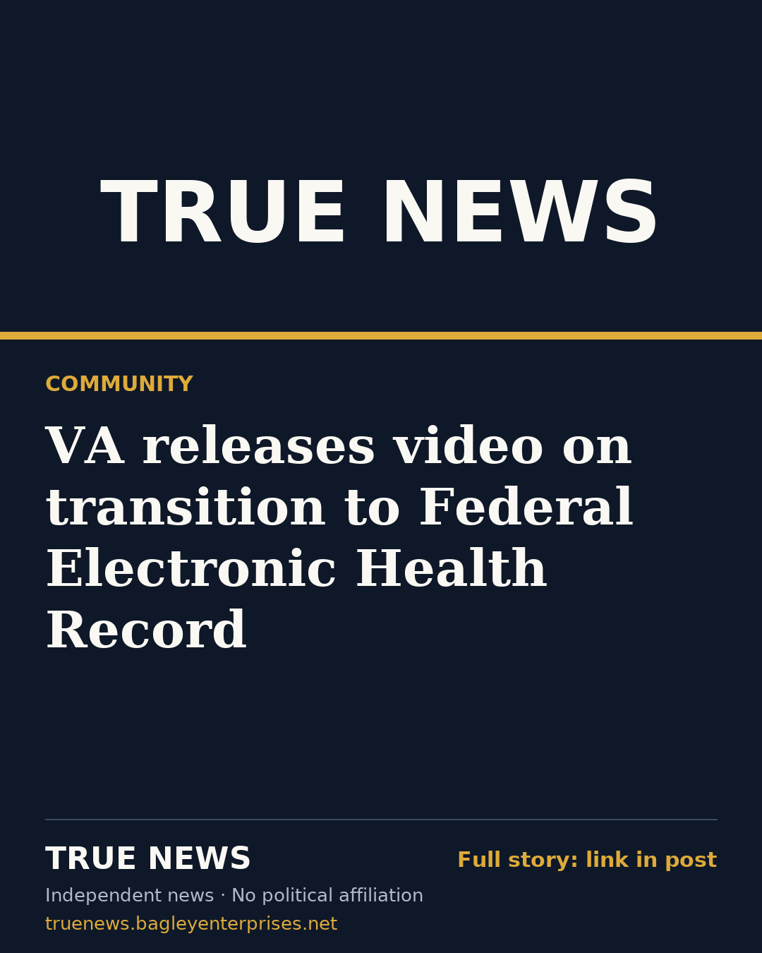 Share card: VA releases video on transition to Federal Electronic Health Record